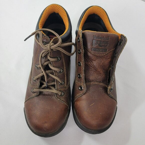 Timberland Pro Womens Titan 63189 Brown Alloy Toe Work Boots Size 7M Leather - Picture 2 of 11